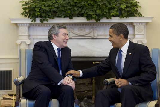 President Obama and British Prime Minister Gordon Brown