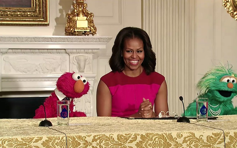 The First Lady, Elmo, and Rosita Partner to Encourage Healthy Food ...
