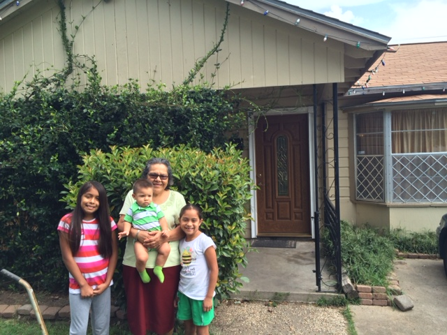 Austraberta Rodriguez with her grandchildren