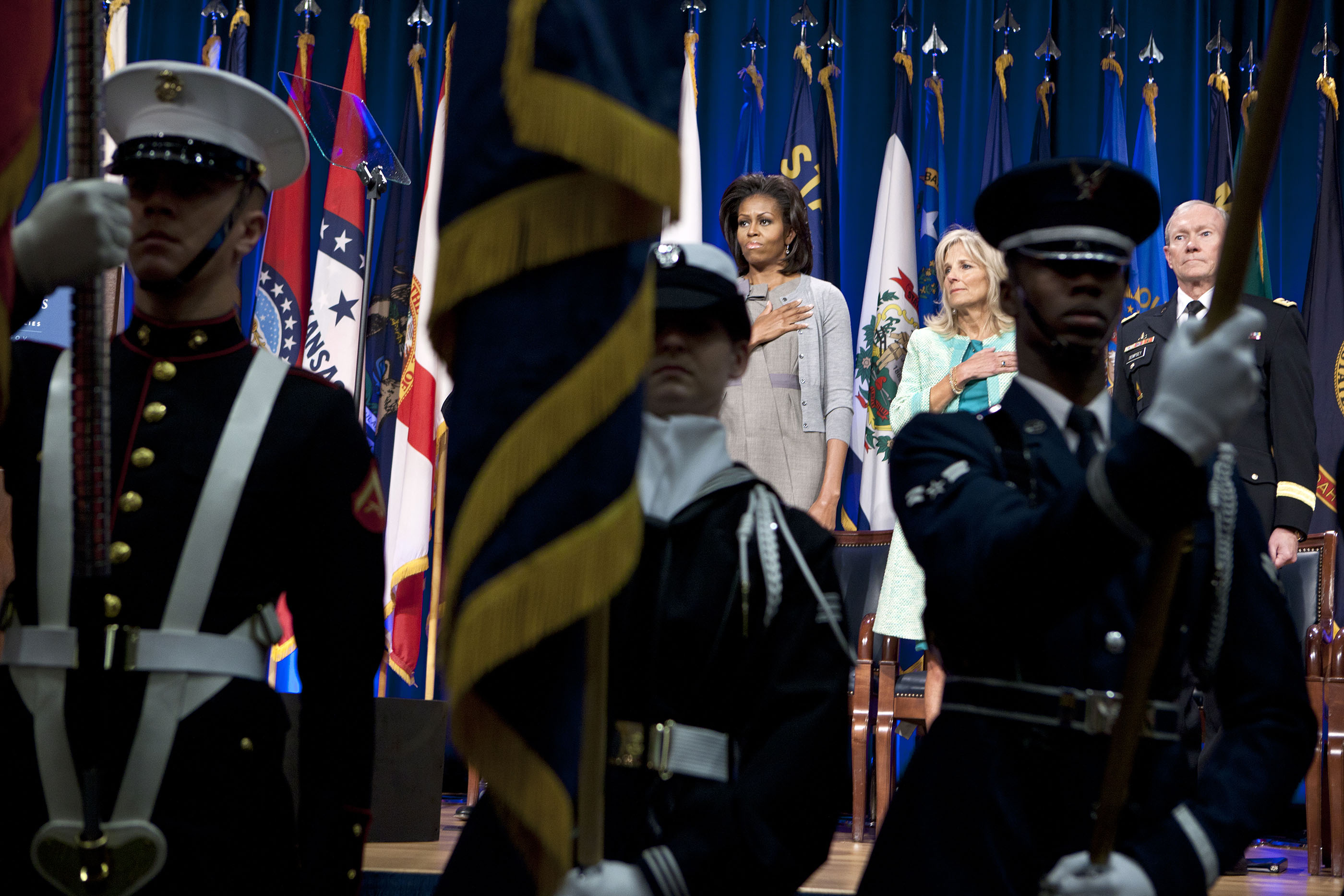 The First Lady and Dr. Biden participate in a military spouse employment event at the Pentagon in Arlington, Va., Feb. 15, 2012. (Official White House Photo by Chuck Kennedy)