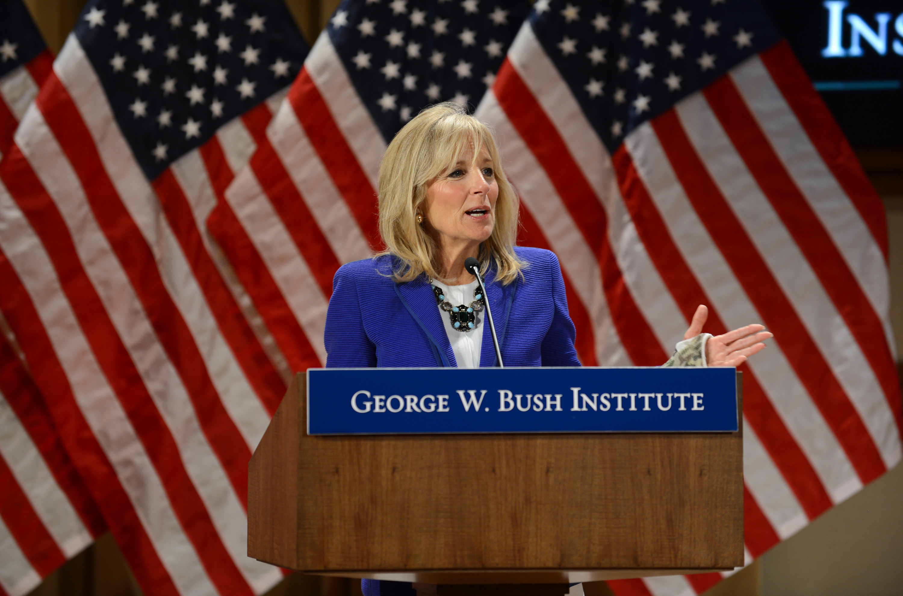 Dr. Biden delivers remarks at the George W. Bush Presidential Center