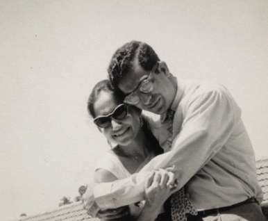 Kiran's parents posing for a photo (1960s)