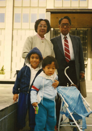 Jason Tengco with his family