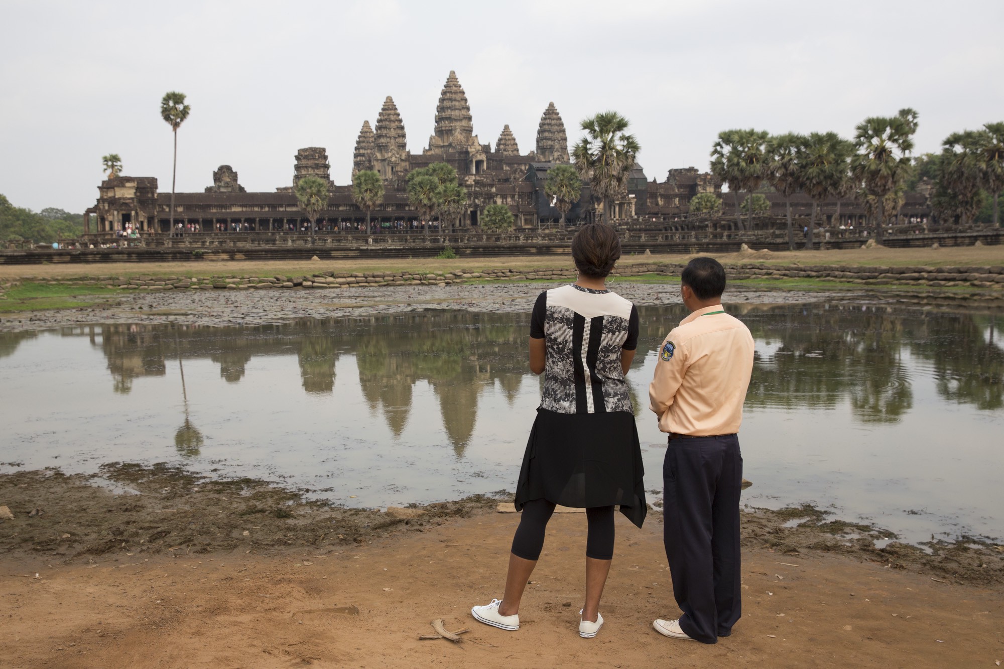 First Lady Michelle Obama visits Ta Phrom in Angkor Wat 2