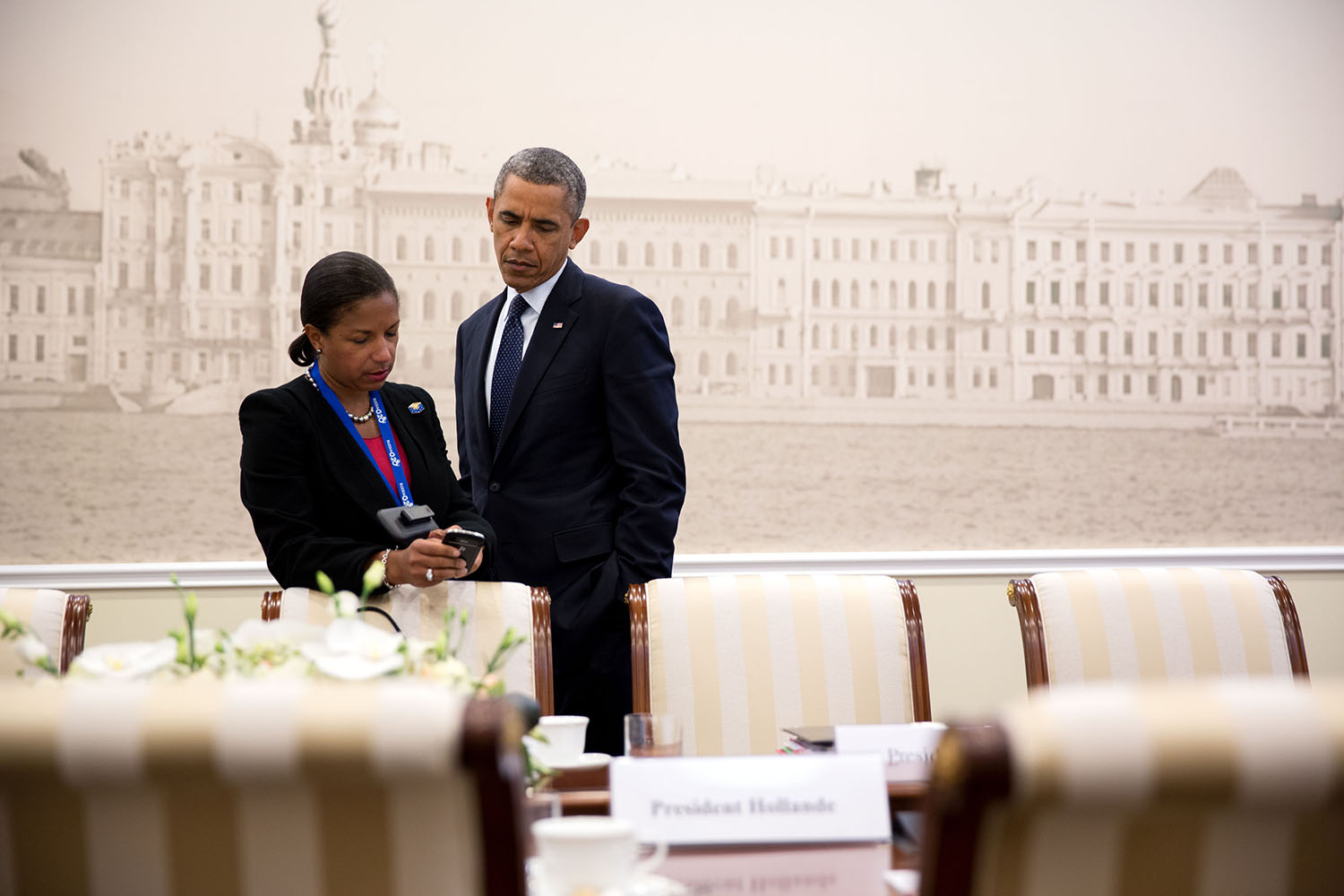 President Obama and Susan Rice at G20 in Summit