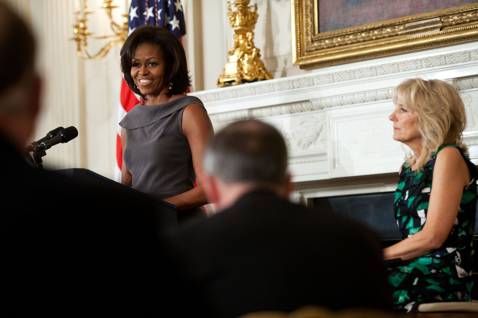 First Lady Michelle Obama and Dr. Jill Biden at the 2012 NGA meeting (February 27, 2012) 