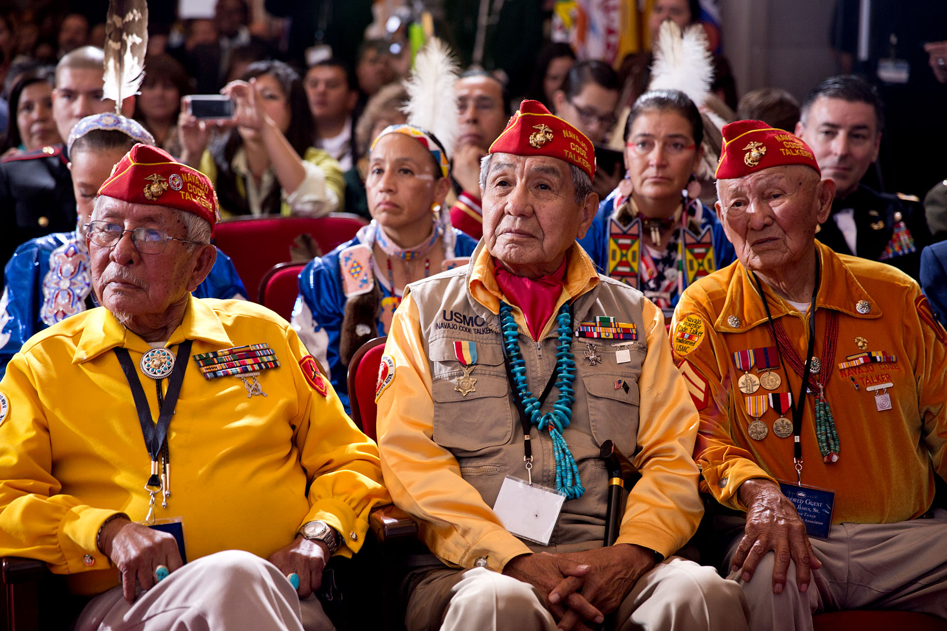 Audience members listen as President Obama delivers remarks during the White House Tribal Nations Conference (December 5, 2012)