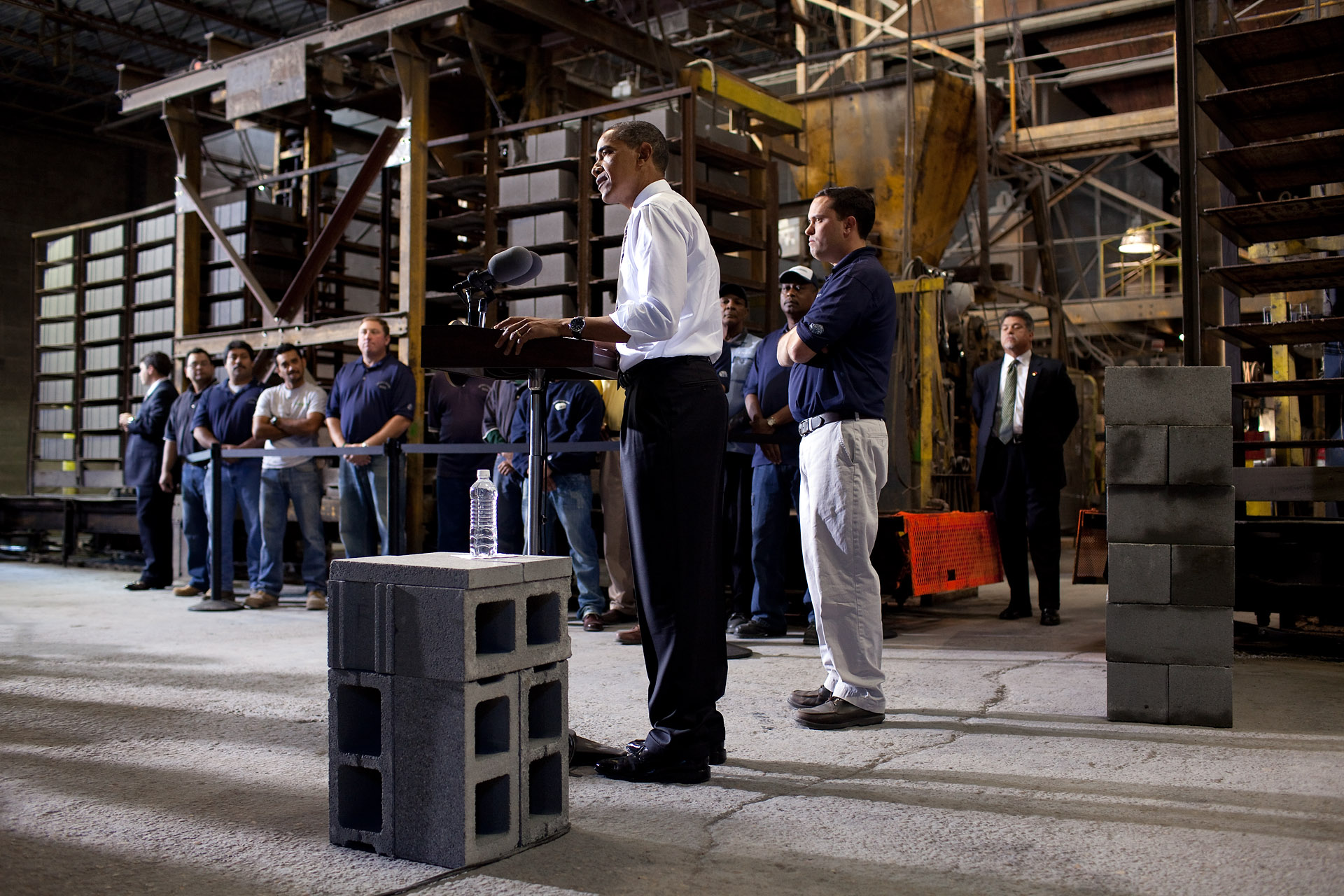 President Obama Speaks on September, 2010 Jobs Numbers at Ernest Maier Block in Maryland