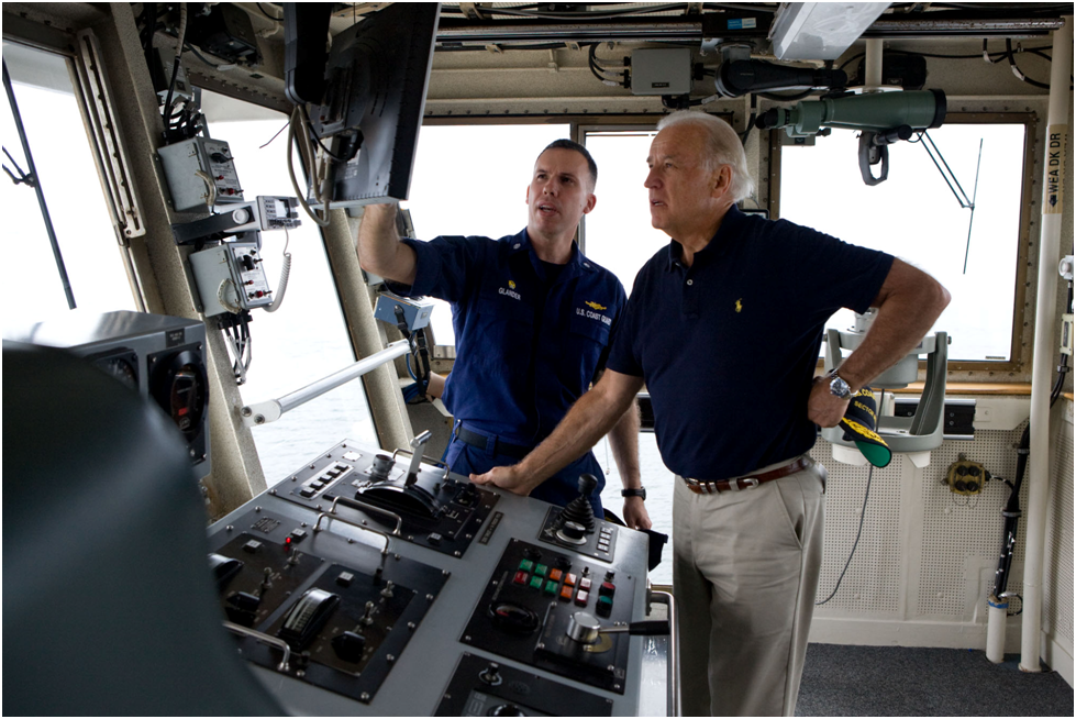 Vice President Biden on Board Naval Air Station 