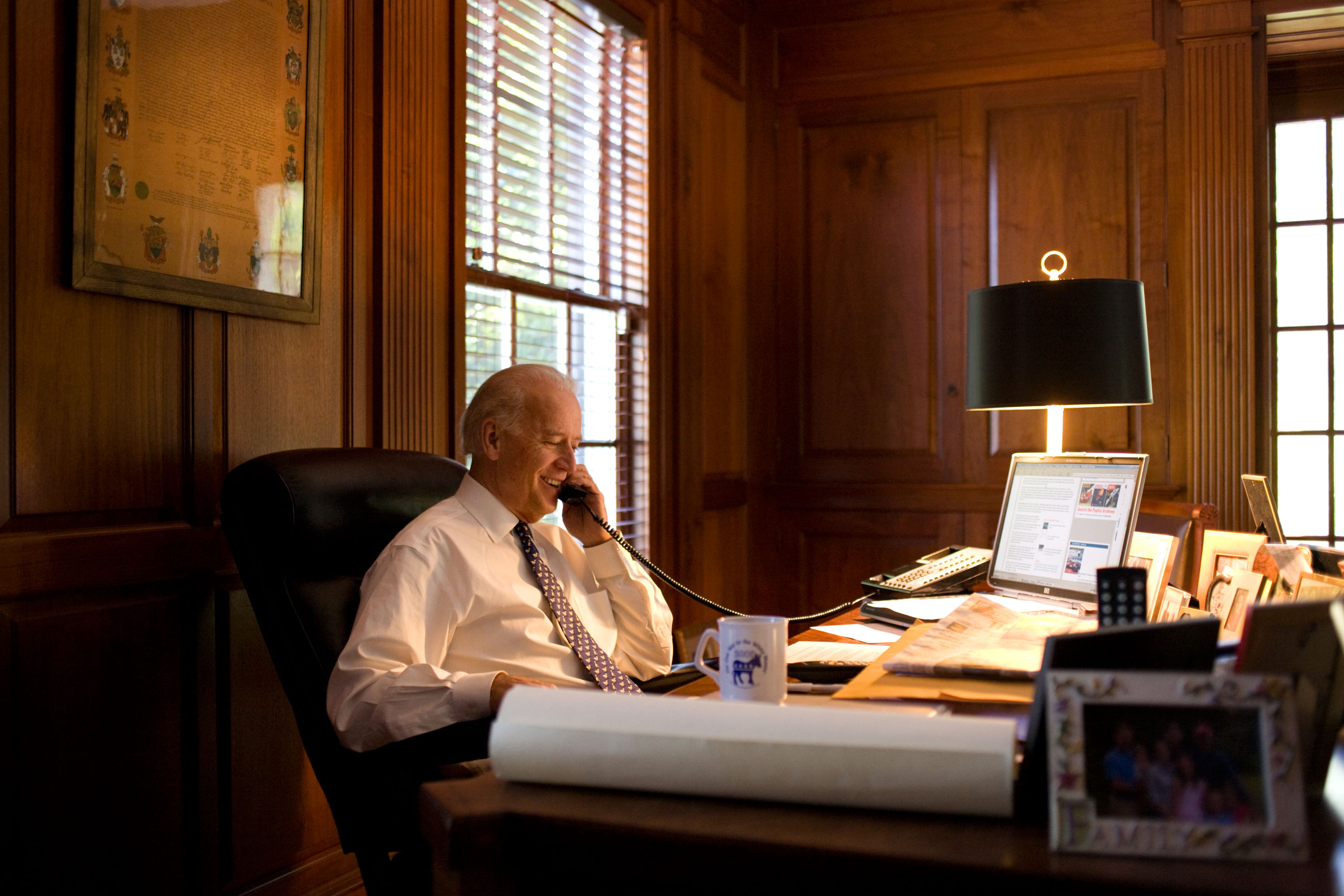 Vice President Joe Biden calls the Navistar Electric Truck Team