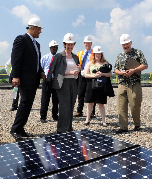 GSA Administrator Johnson and Solar Panels