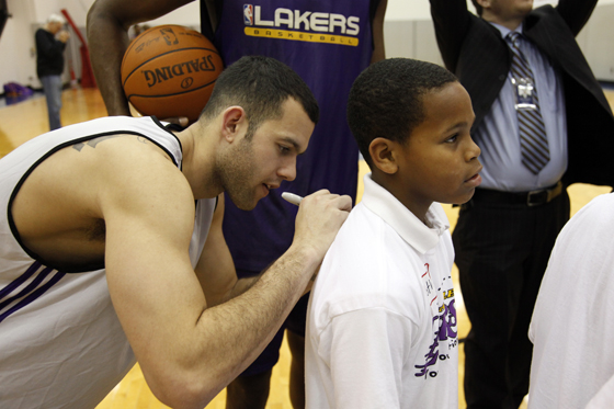 Jordan Farmar at Lakers Kids Clinic