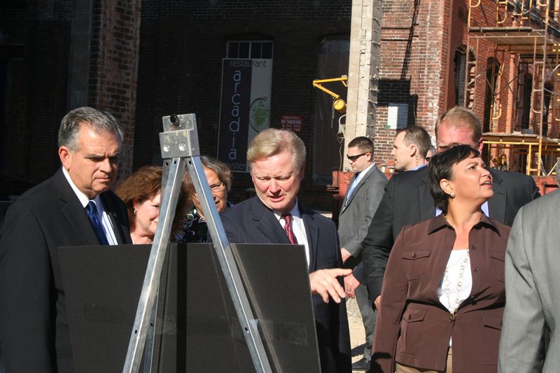 Secretary LaHood and Administrator Jackson tour Dubuque's Historic Millwork District