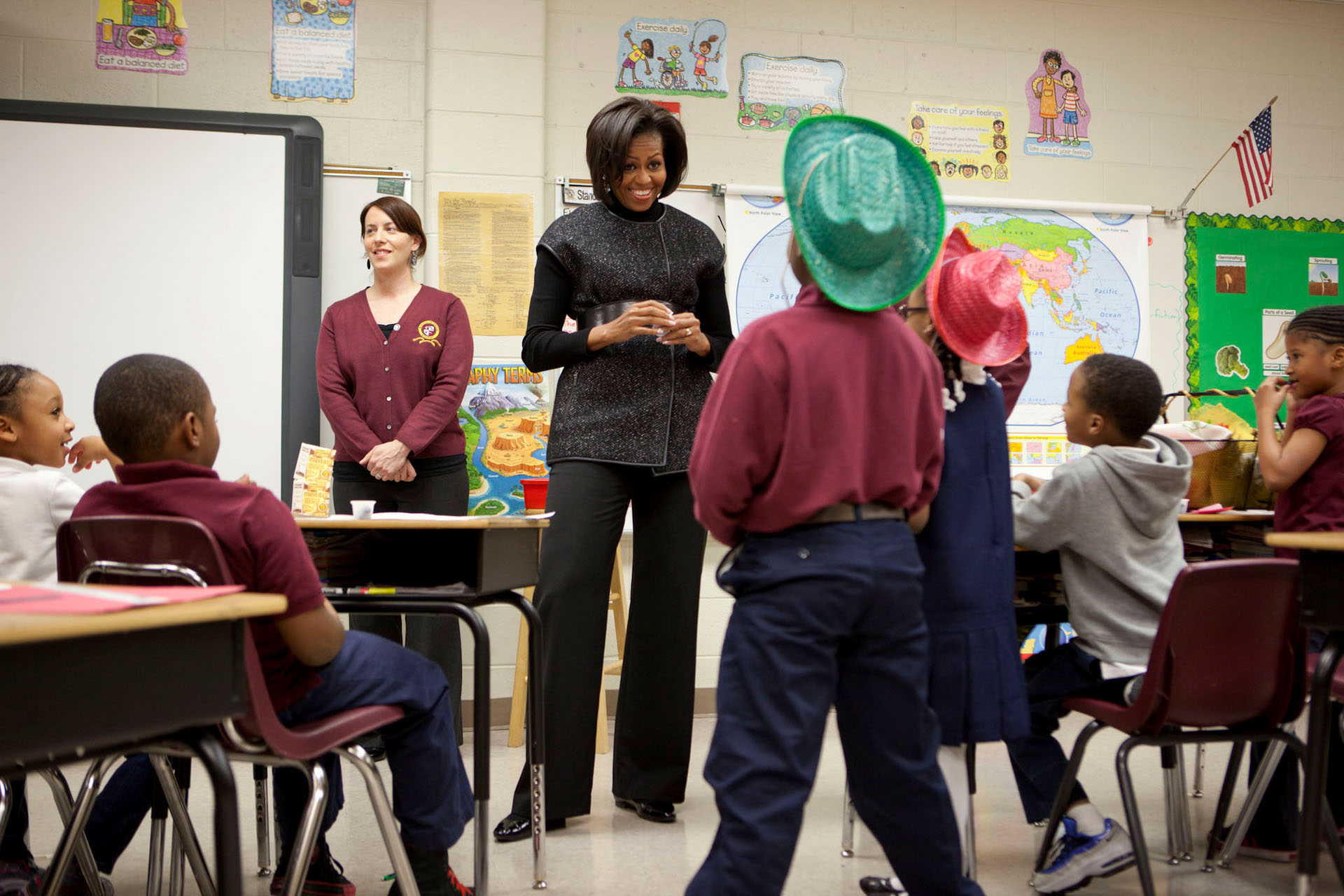 First Lady Michelle Obama Visits the Burgess-Peterson Academy in Atlanta