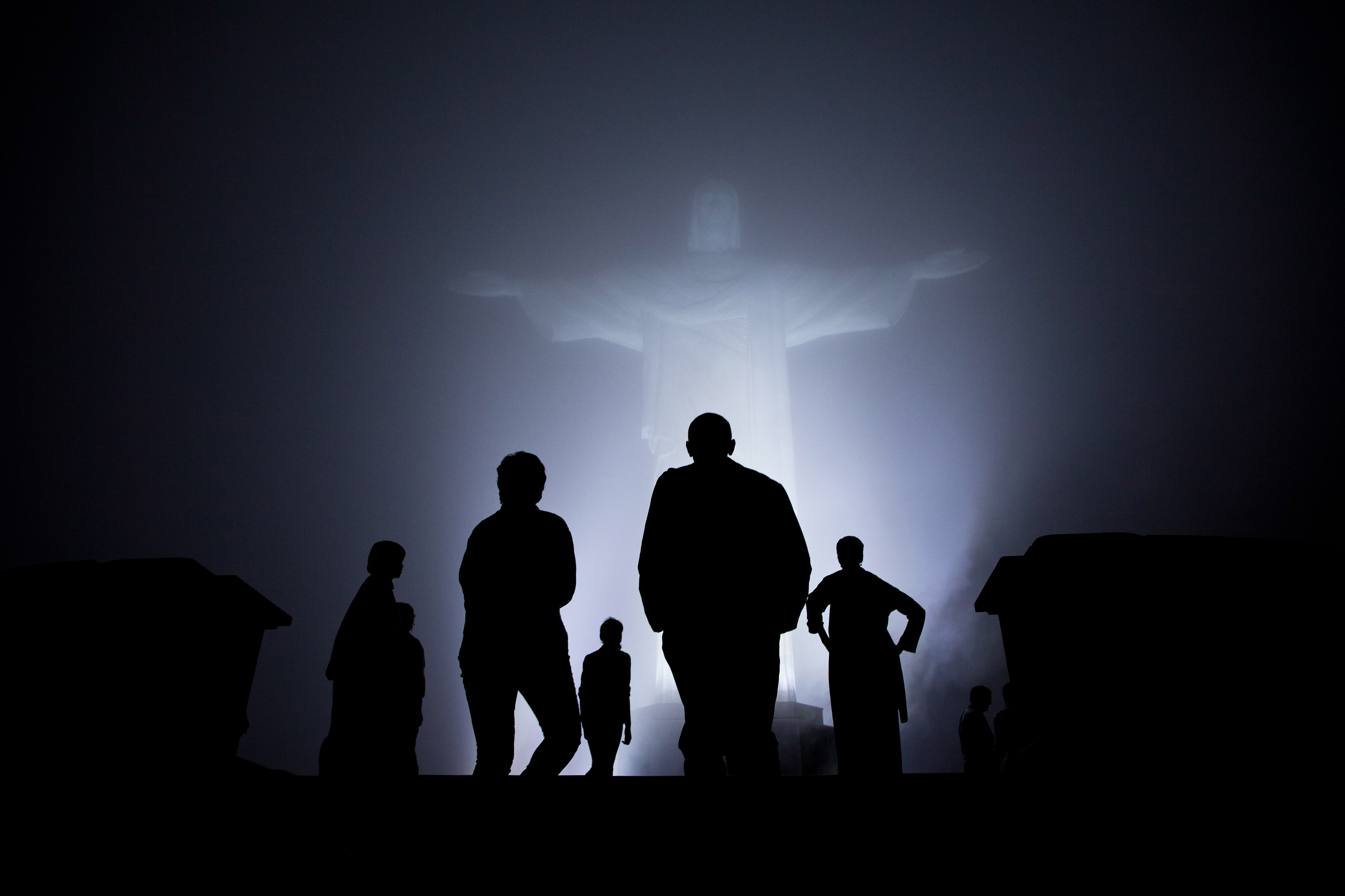 The First Family tours the Christ the Redeemer statue in Rio de Janeiro