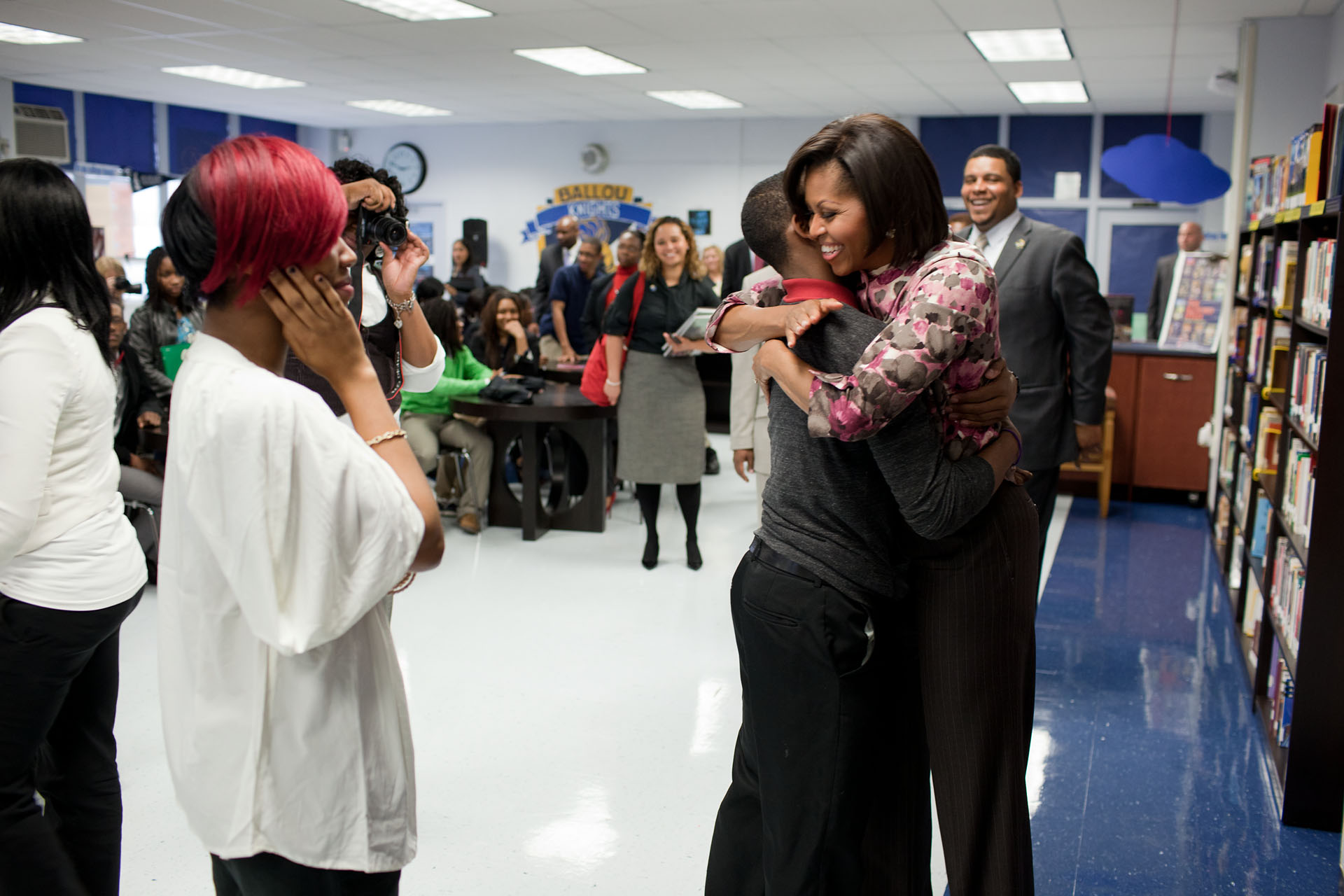 First Lady Gets A Hug