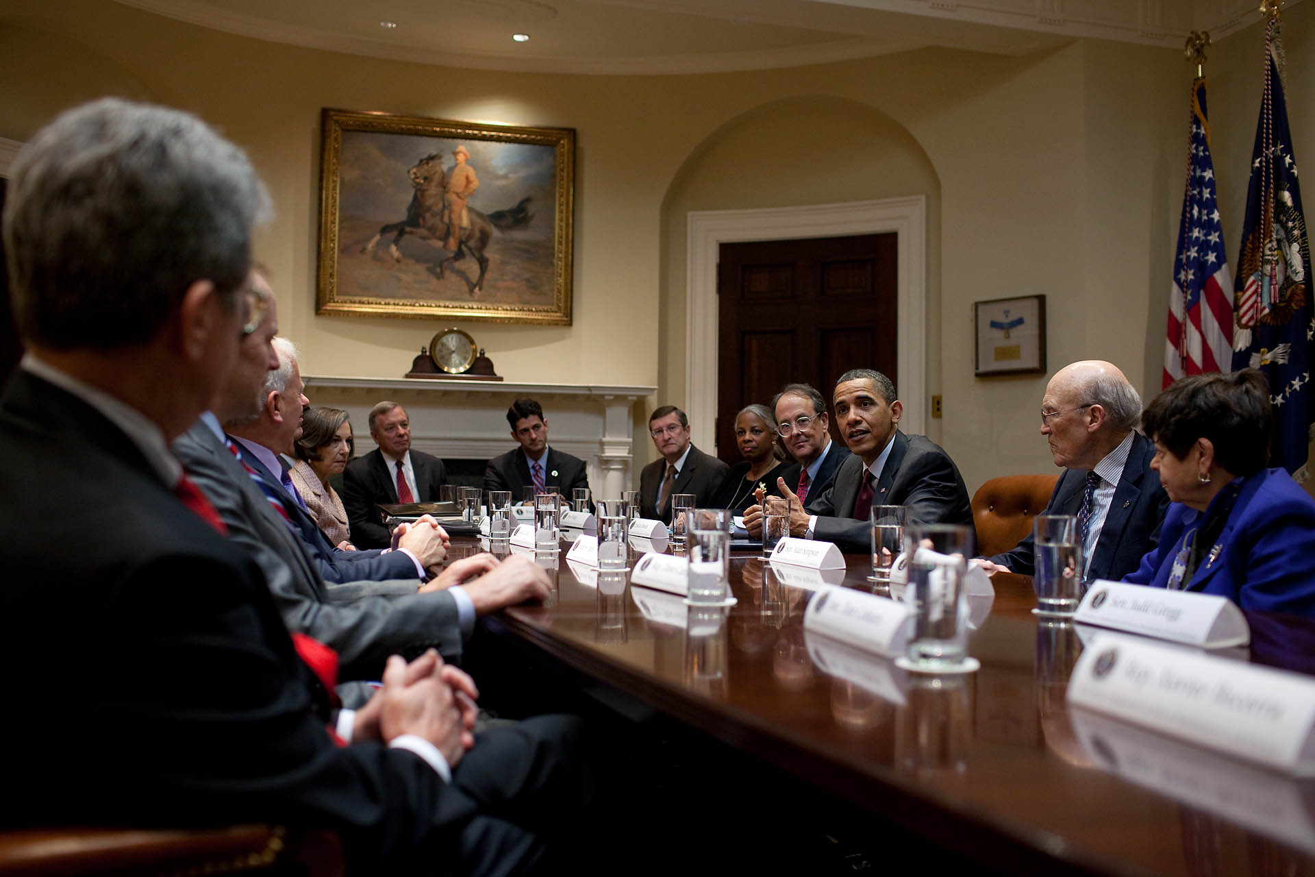President Obama Meets with National Commission on Fiscal Responsibility and Reform 