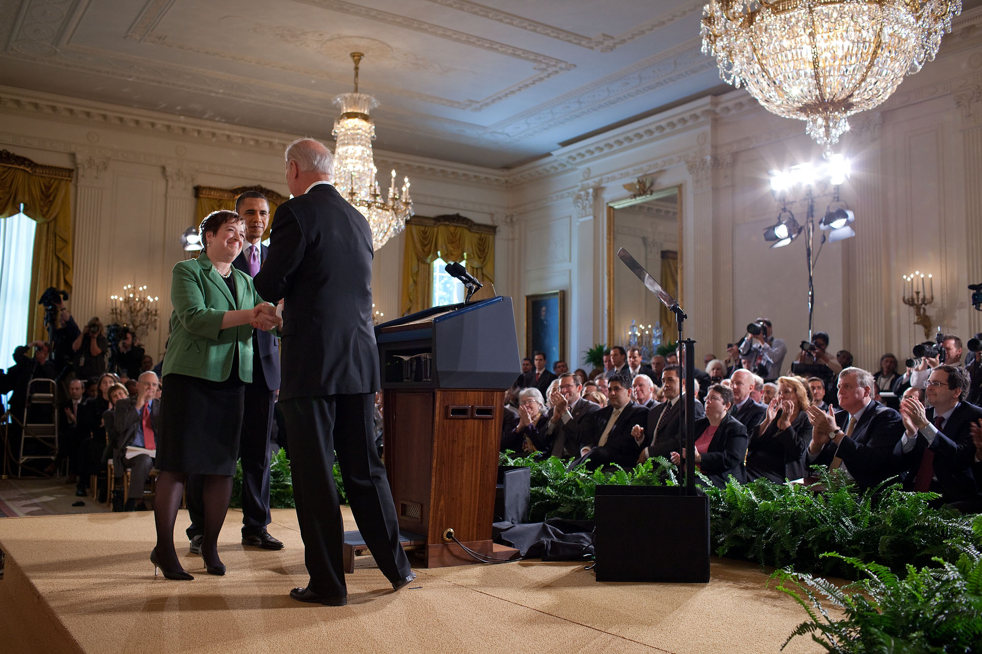 President Obama and Vice President Biden Applaud Supreme Court Nominee Elena Kagan