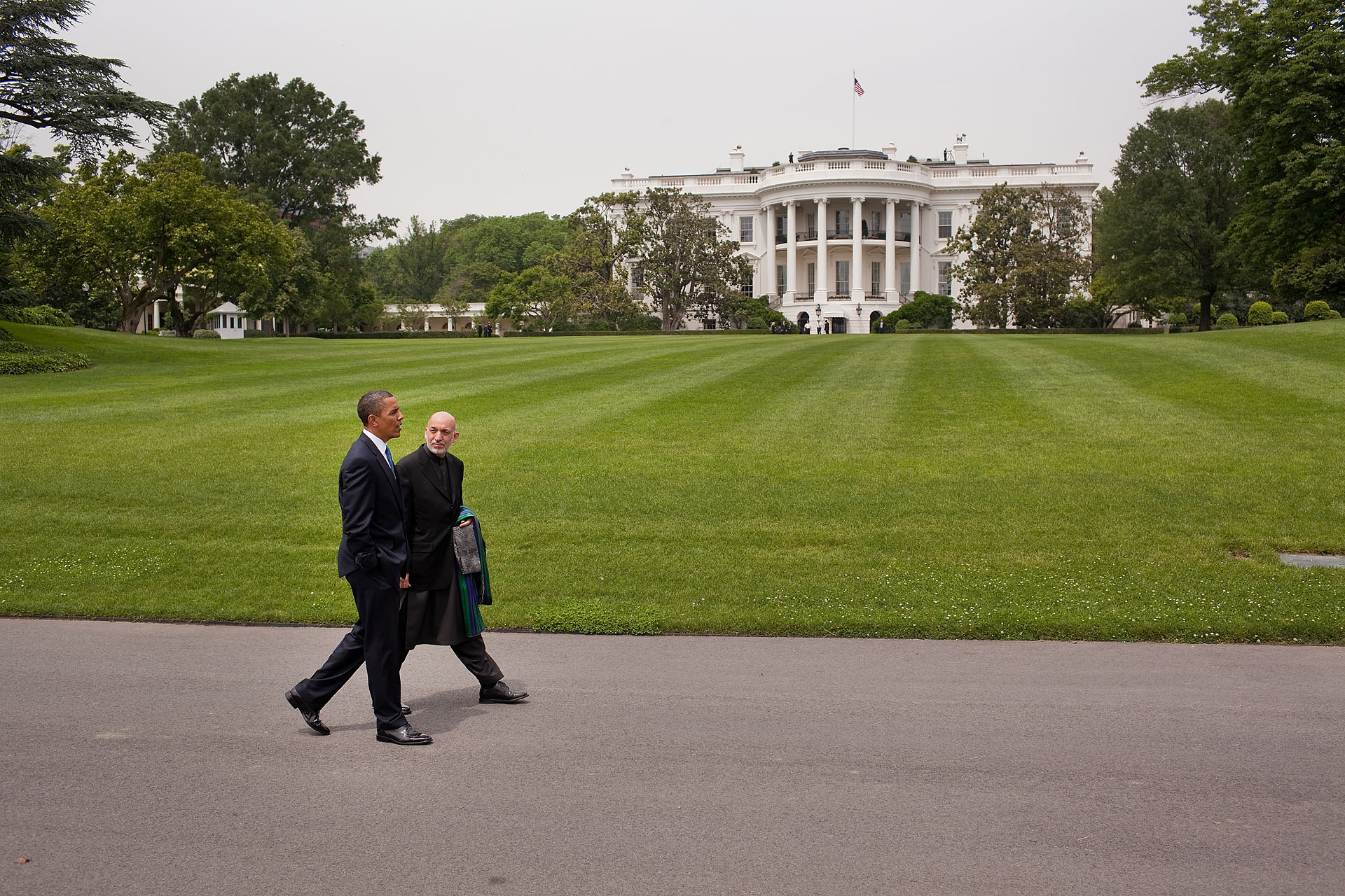 President Barack Obama and President Hamid Karzai of Afghanistan