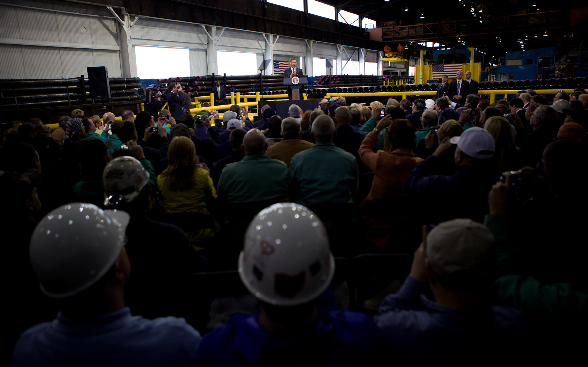 President Barack Obama delivers remarks on jobs in Ohio