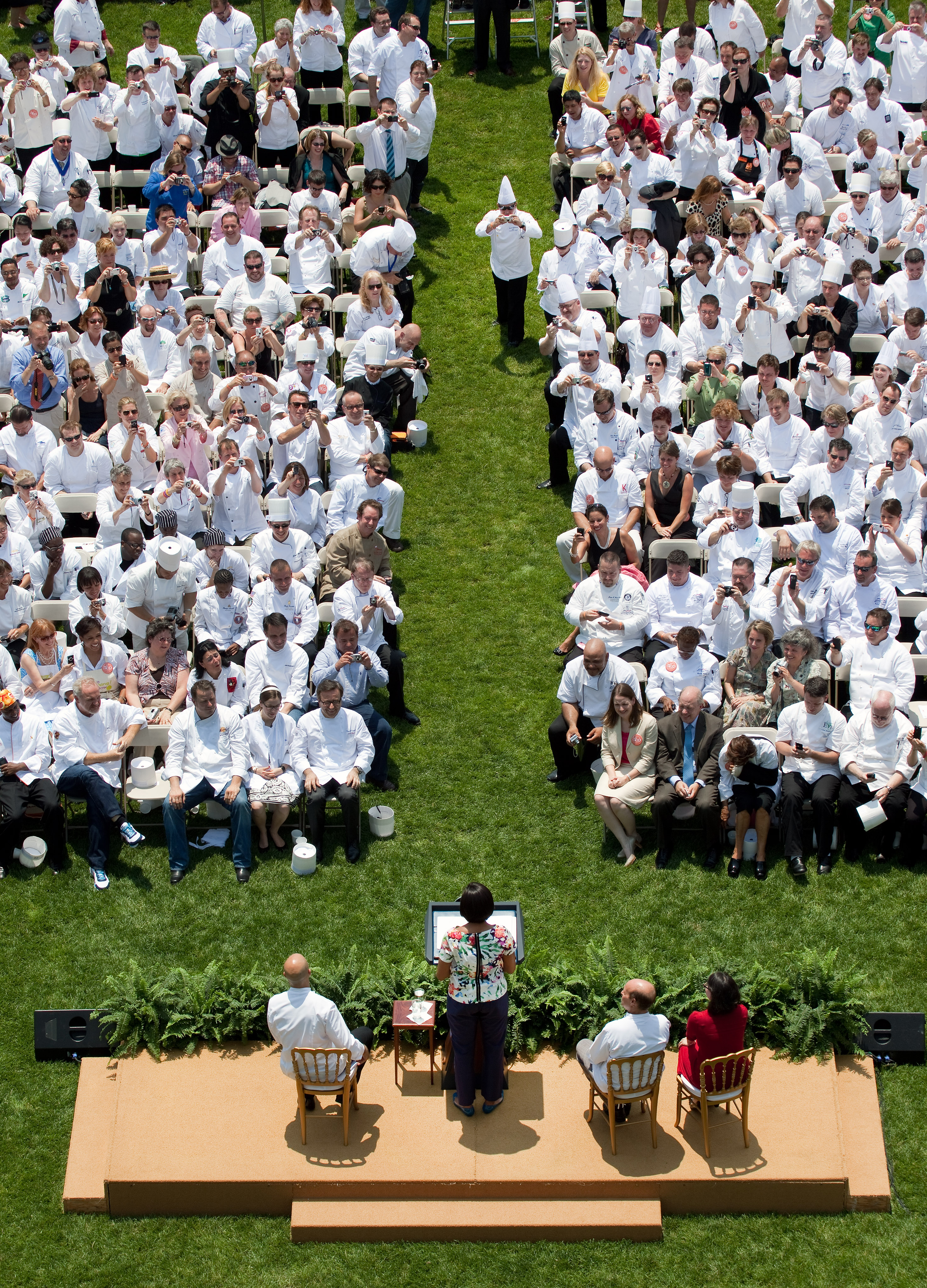 First Lady Michelle Obama addresses hundreds of chefs 
