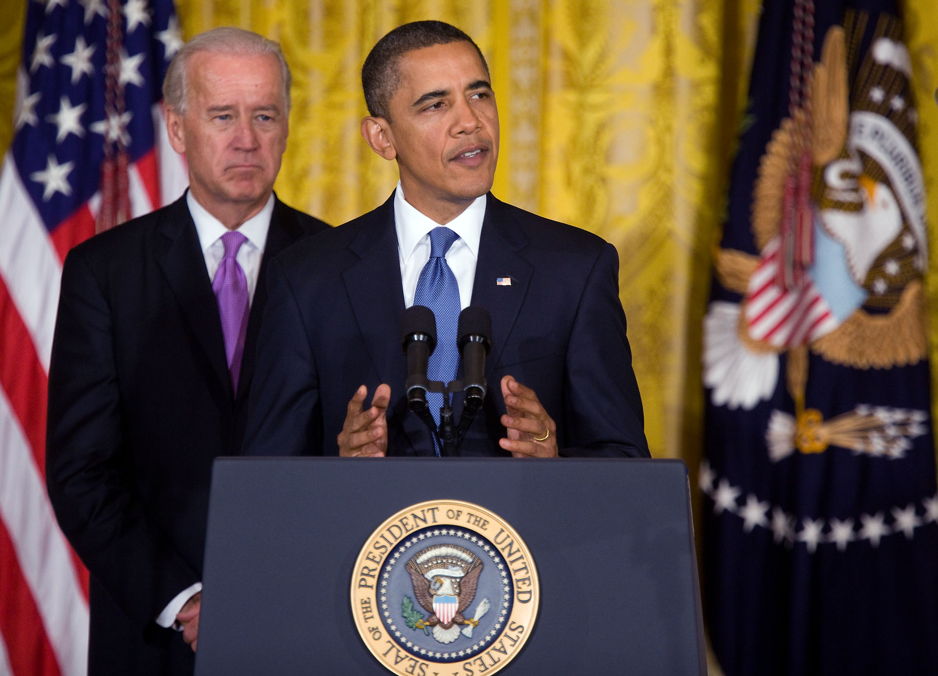 President Obama speaks at a Violence Against Women Awareness Event