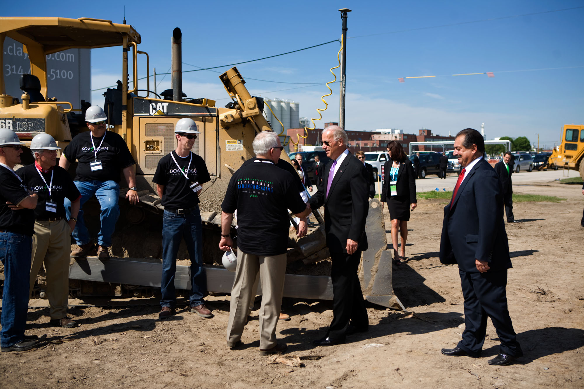 Vice President Biden Greets Workers at Dow Kokam Advanced Battery Plant