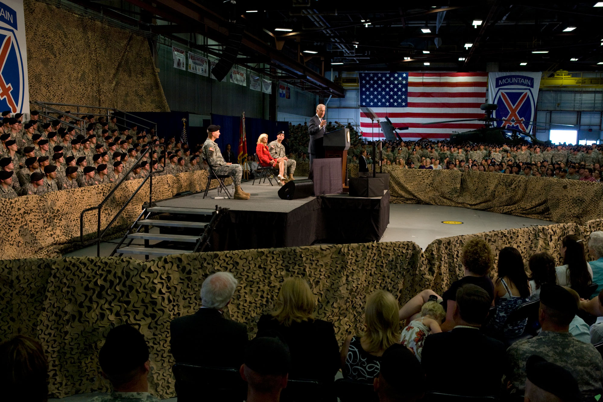 Vice President Biden Speaks at Welcome Home Ceremony at Fort Drum in New York