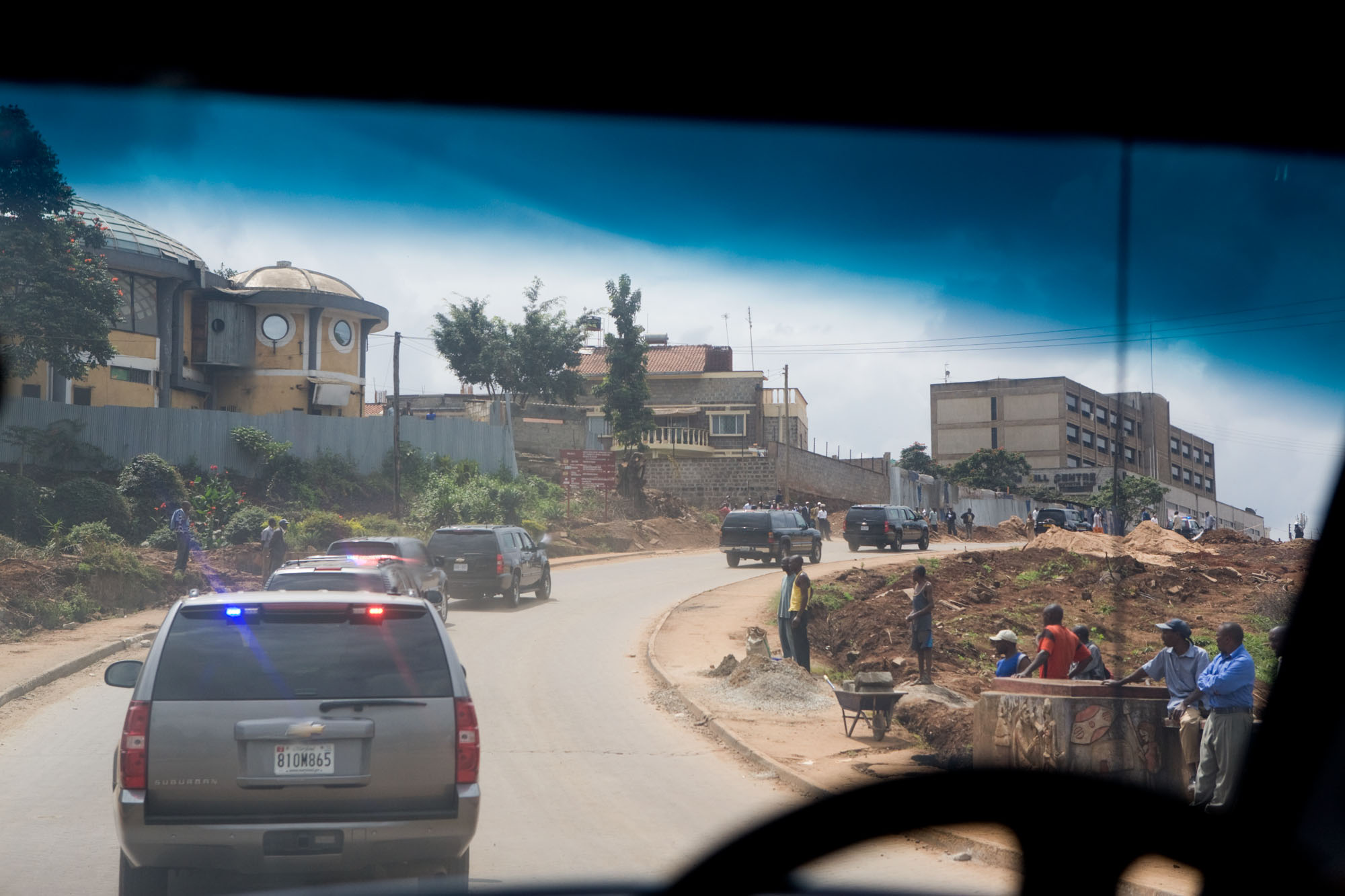 Vice President Joe Biden's Motorcade En Route to the US Ambassador's Residence in Kenya