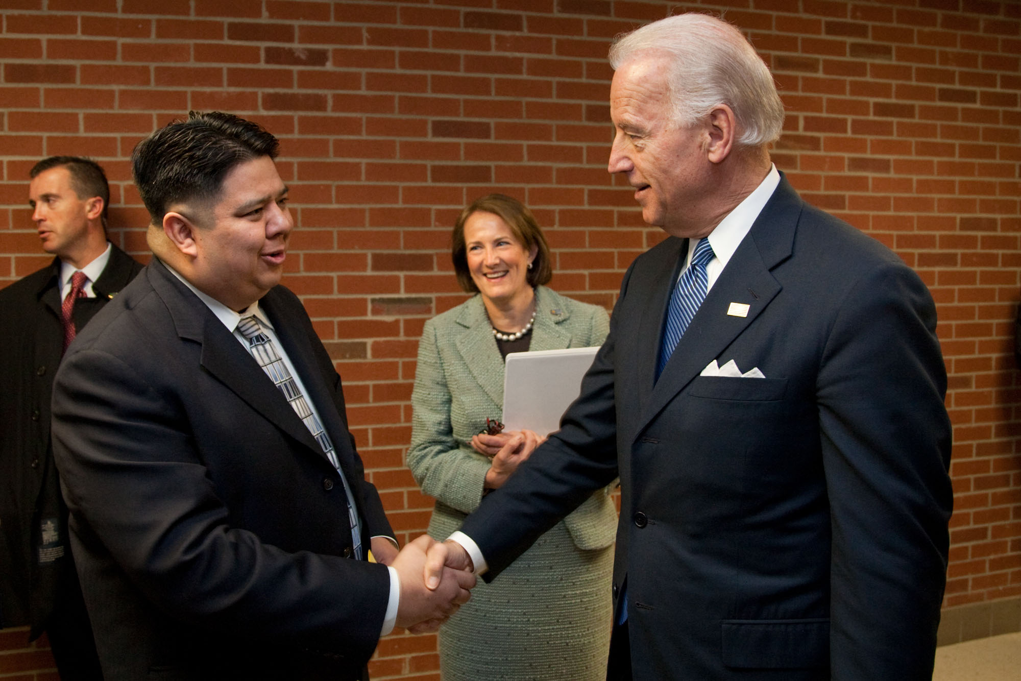 Vice President Biden Shakes Hands in Saginaw, Michigan