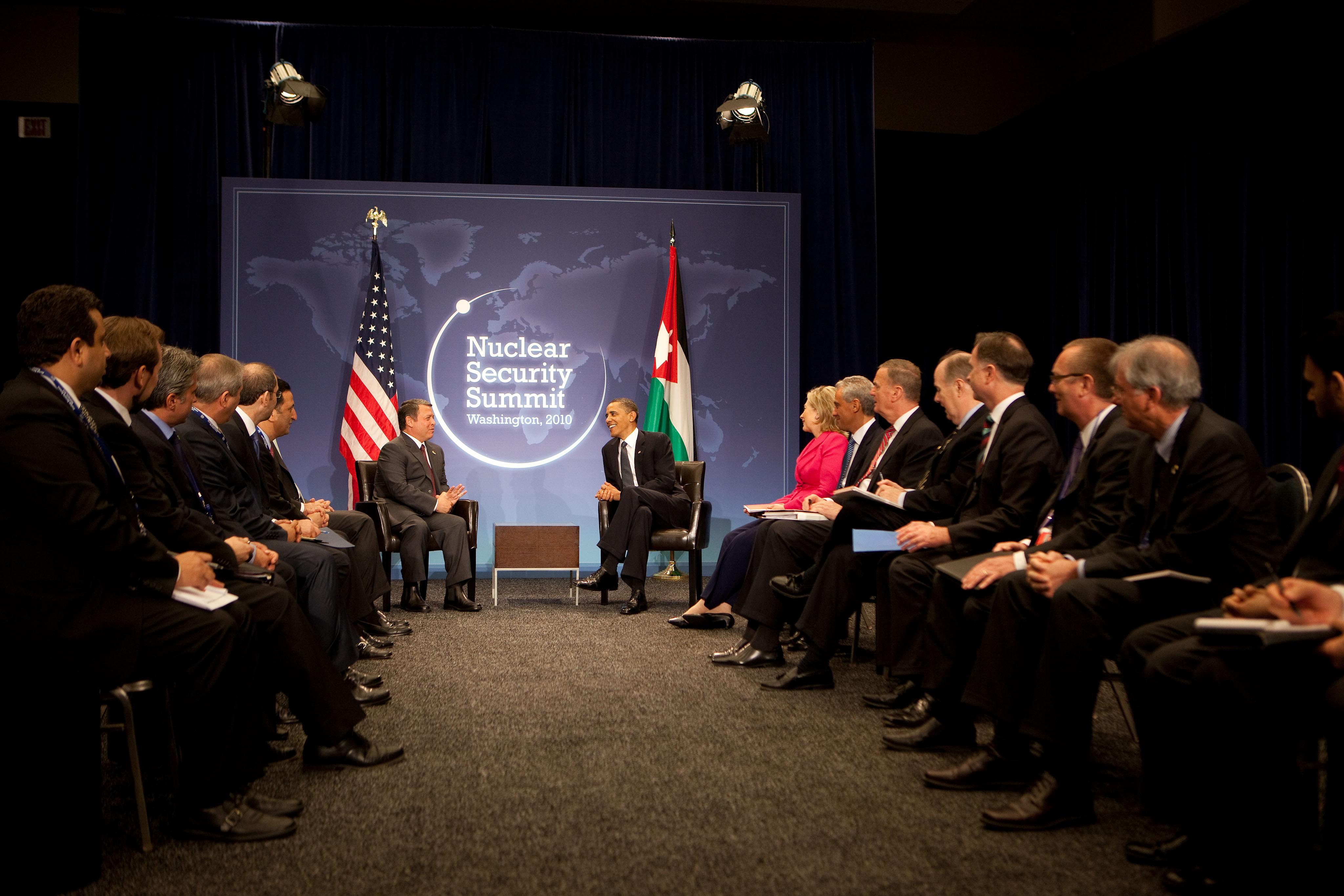The President and King Abdullah II of Jordan at the Nuclear Security Summit 
