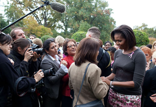 First Lady Highlights Breast Cancer Awareness