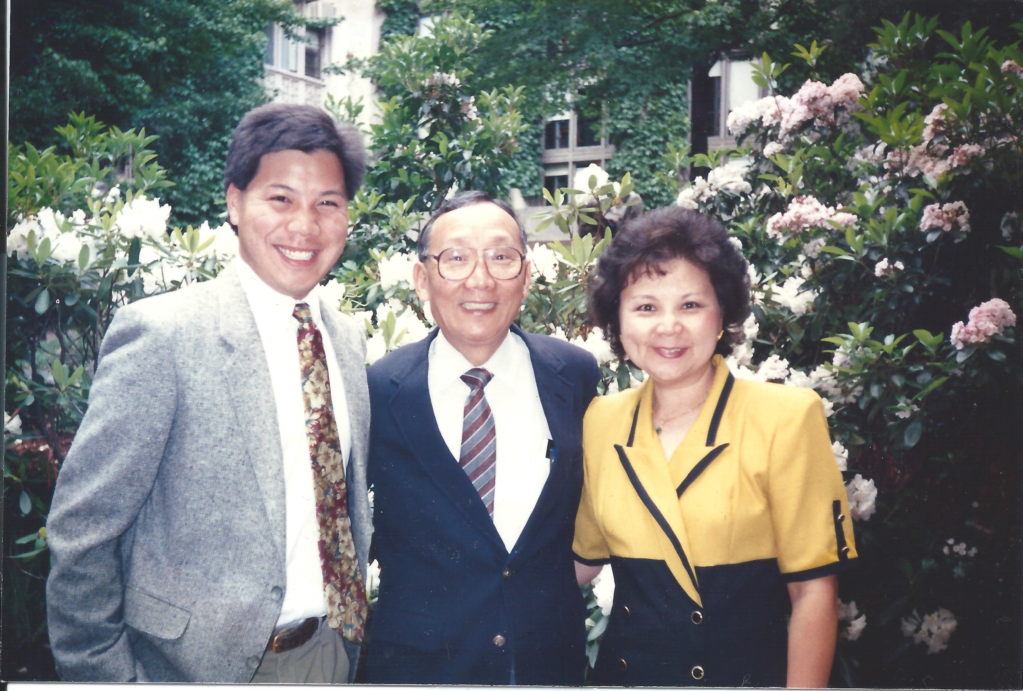 Deputy Secretary Chris Lu and his parents