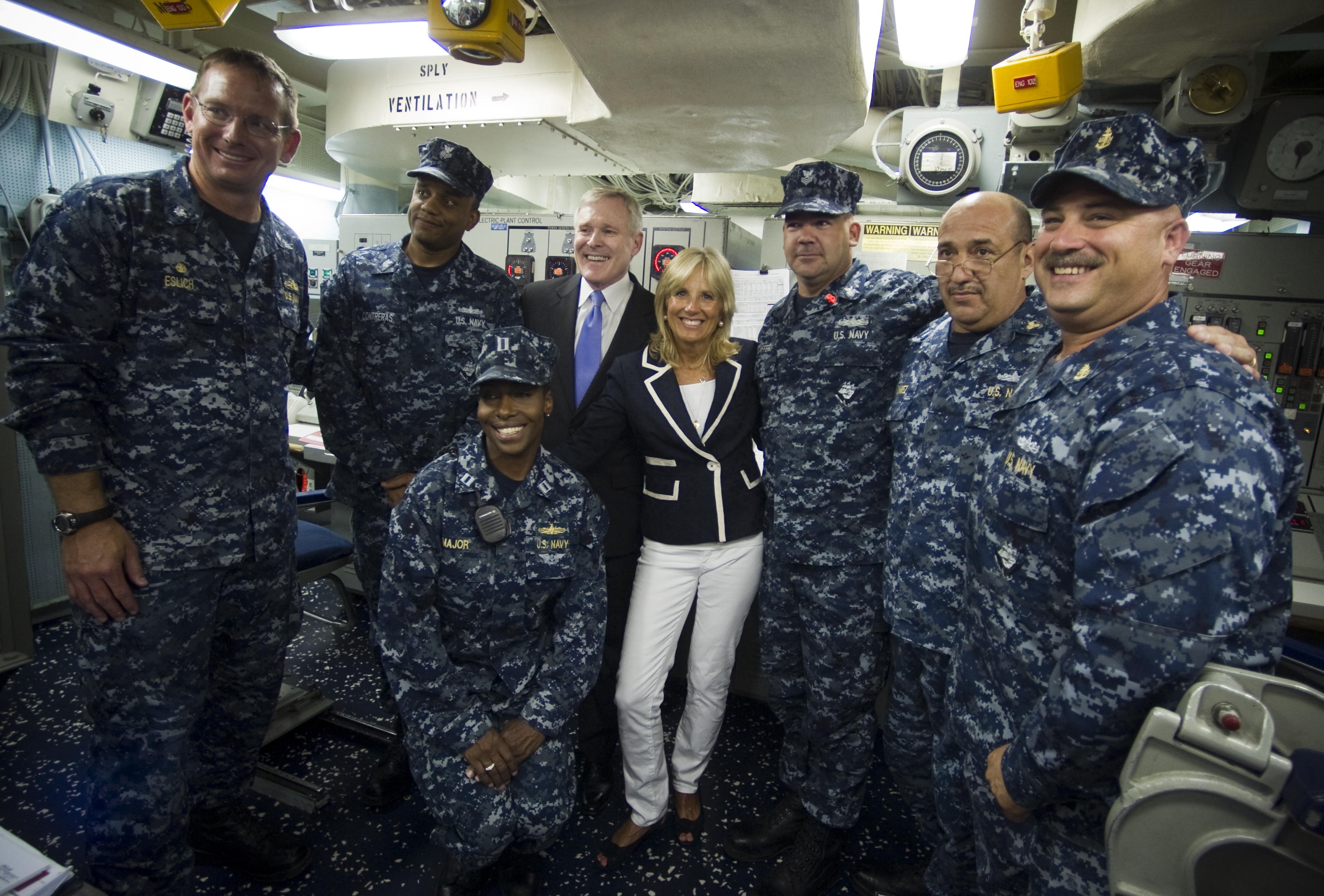 Dr. Biden visiting the Navy in Greece