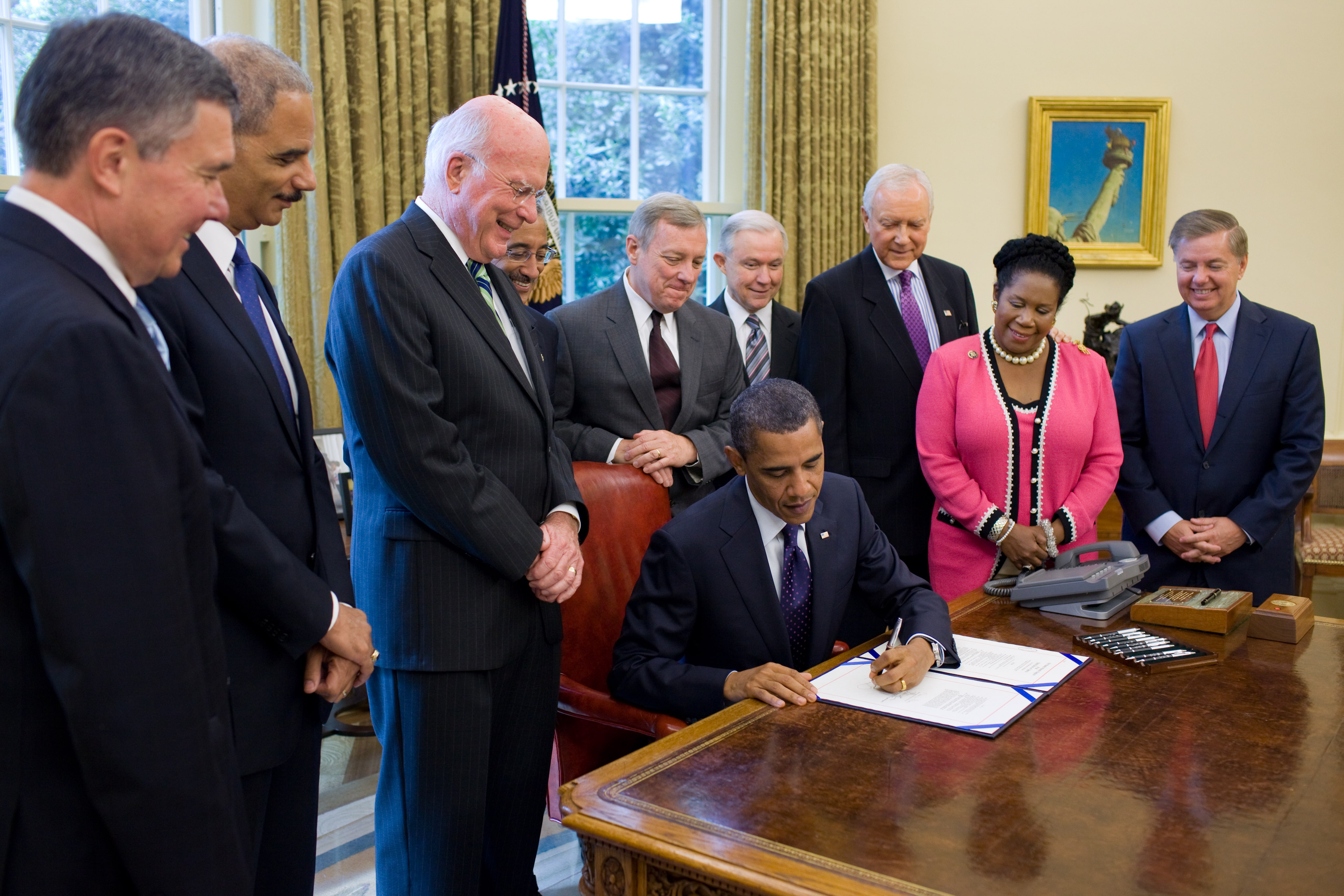 President Barack Obama Signs the Fair Sentencing Act in the Oval Office