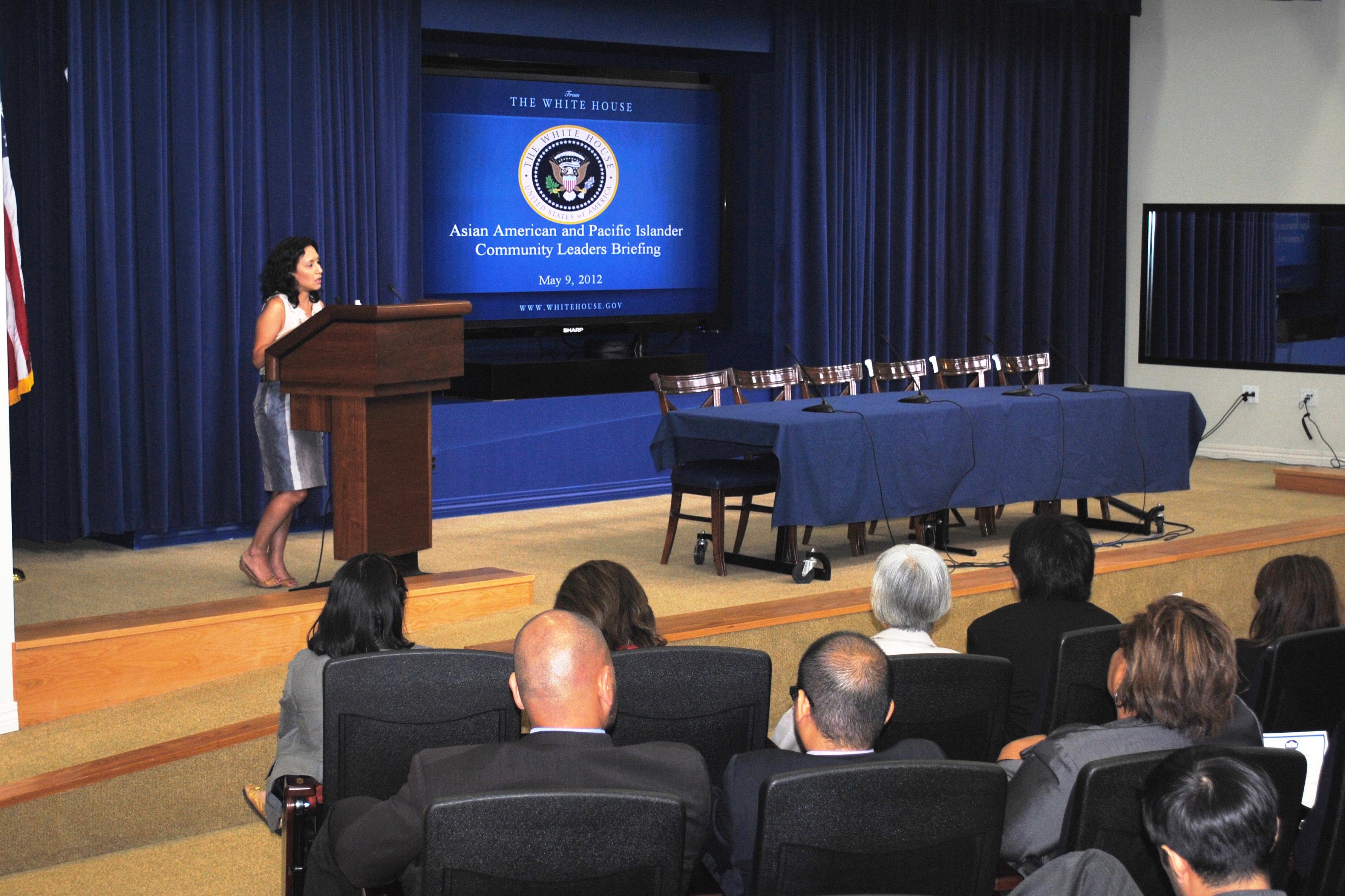 Felicia Escobar at the WHIAAPI’s Heritage Month Community Leaders Briefing