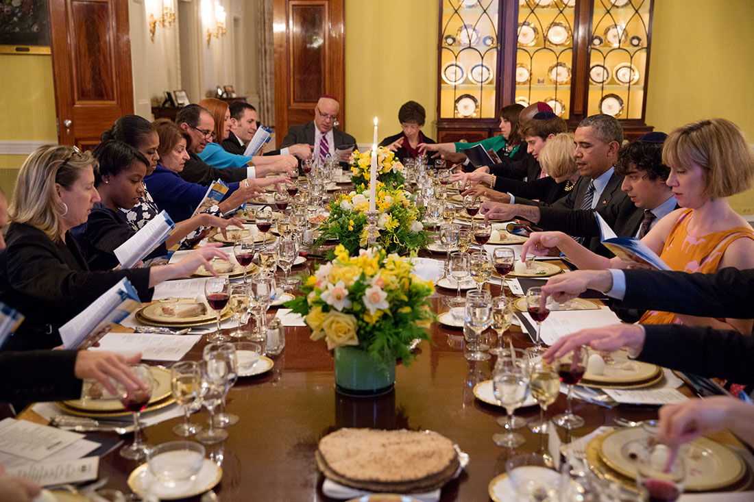 President Obama and the First Lady Host a Passover Seder Dinner