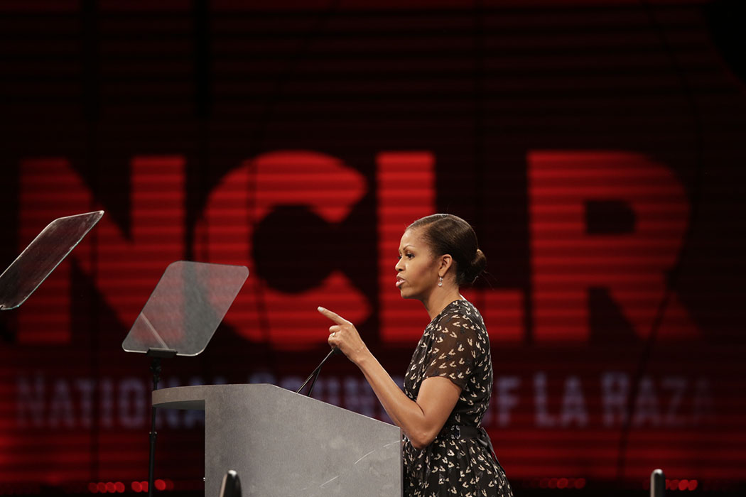 First Lady Michelle Obama delivers remarks at the National Council of La Raza annual conference