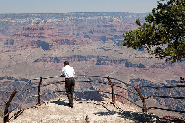 President Barack Obama at the Grand Canyon 