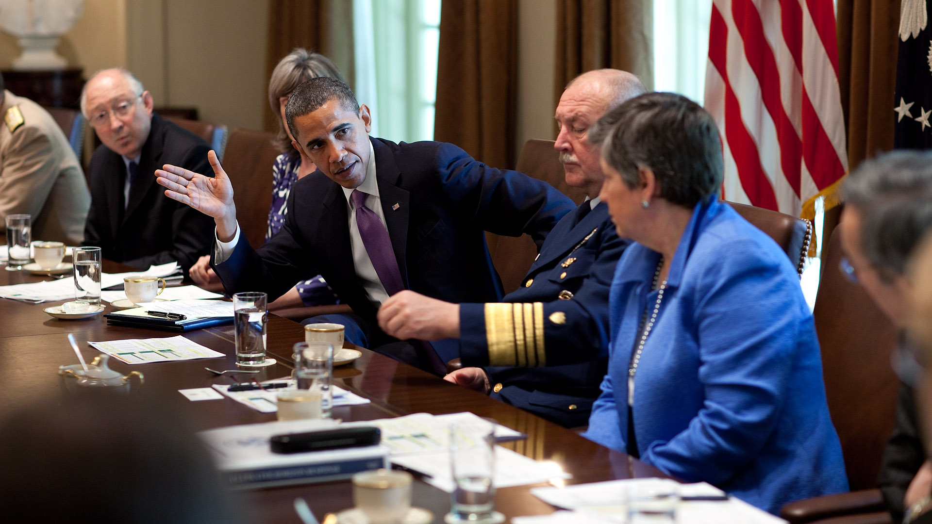 President Barack Obama Meets with Members of his Cabinet on BP Oil Spill