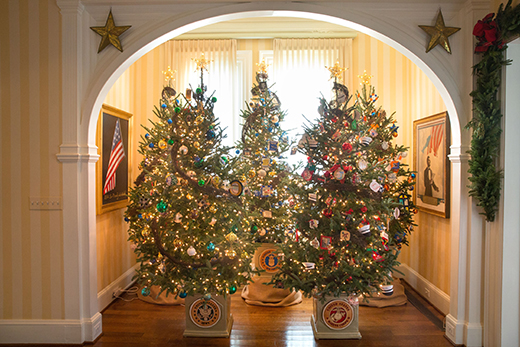 Holiday decorations at the Naval Observatory Residence