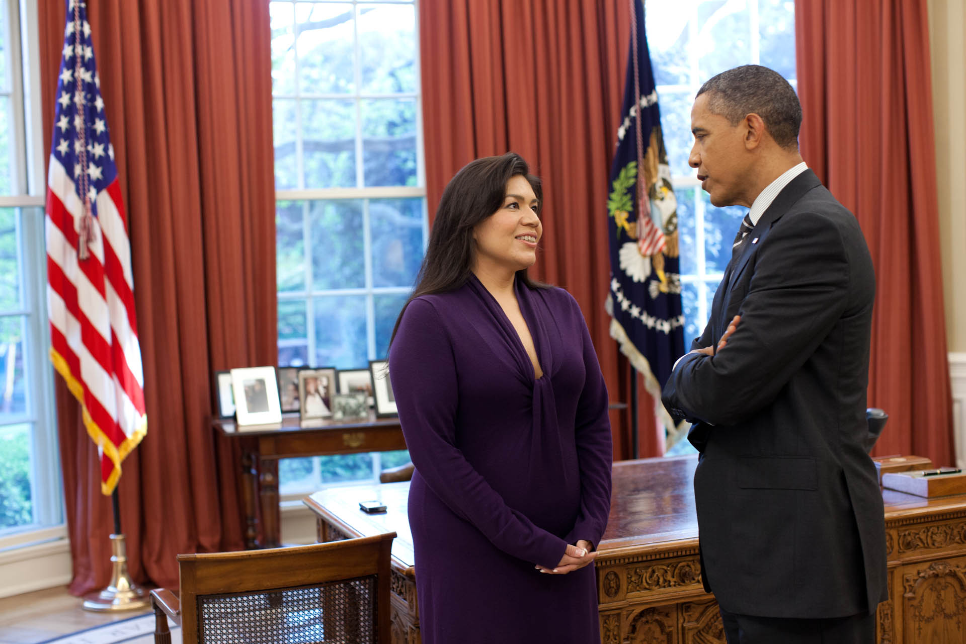 President Obama and Kimberly Teehee