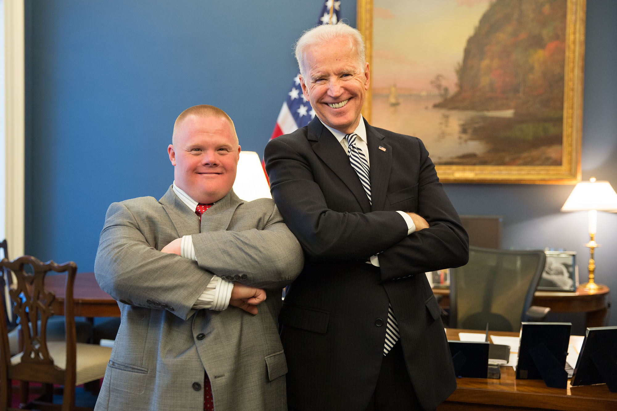 Vice President Joe Biden with Jonathan Stoklosa