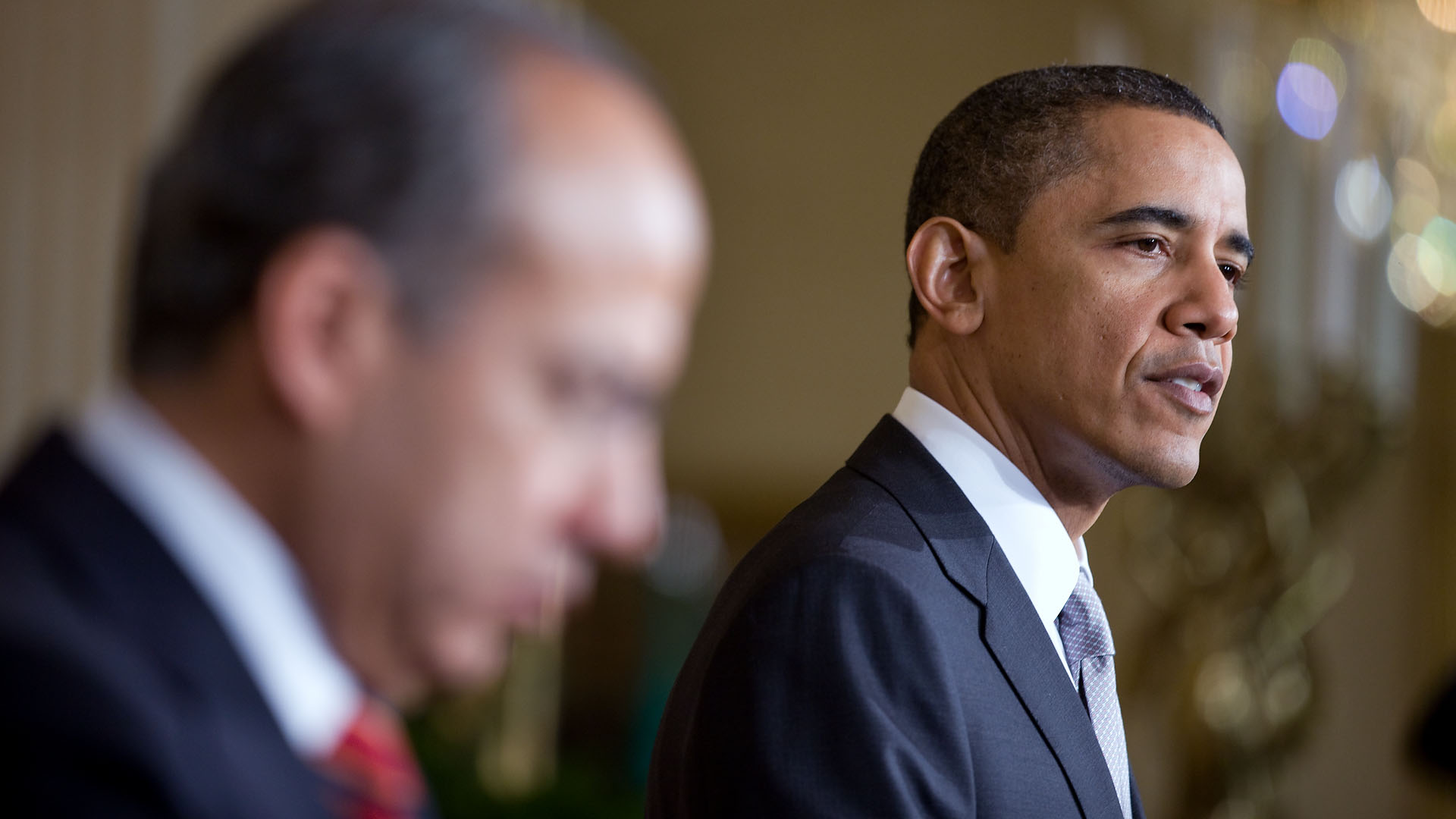 President Barack Obama addresses the Situation in Libya During a Joint Press Conference with President Felipe Calderon of Mexico