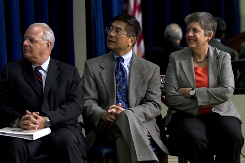 Janet Napolitano Gary Locke and Howard Schmidt at Stop.Think.Connect.
