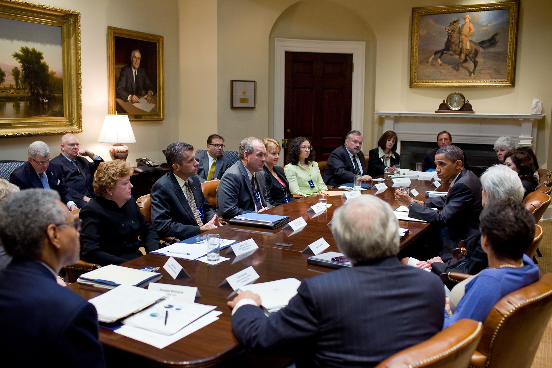 President Obama Meets with Health Insurers and State Insurance Commissioners 