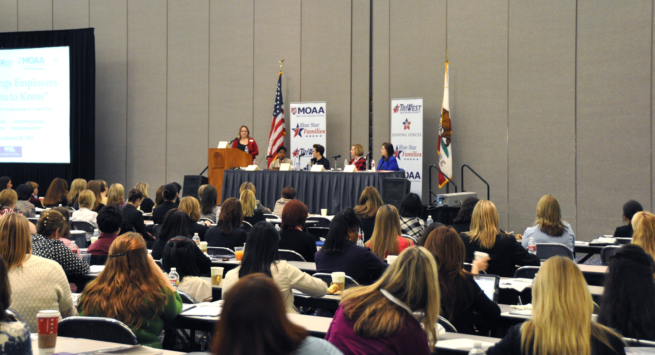 An employer panel at the the 2012 MOAA Blue Star Families Military Spouse Symposium 
