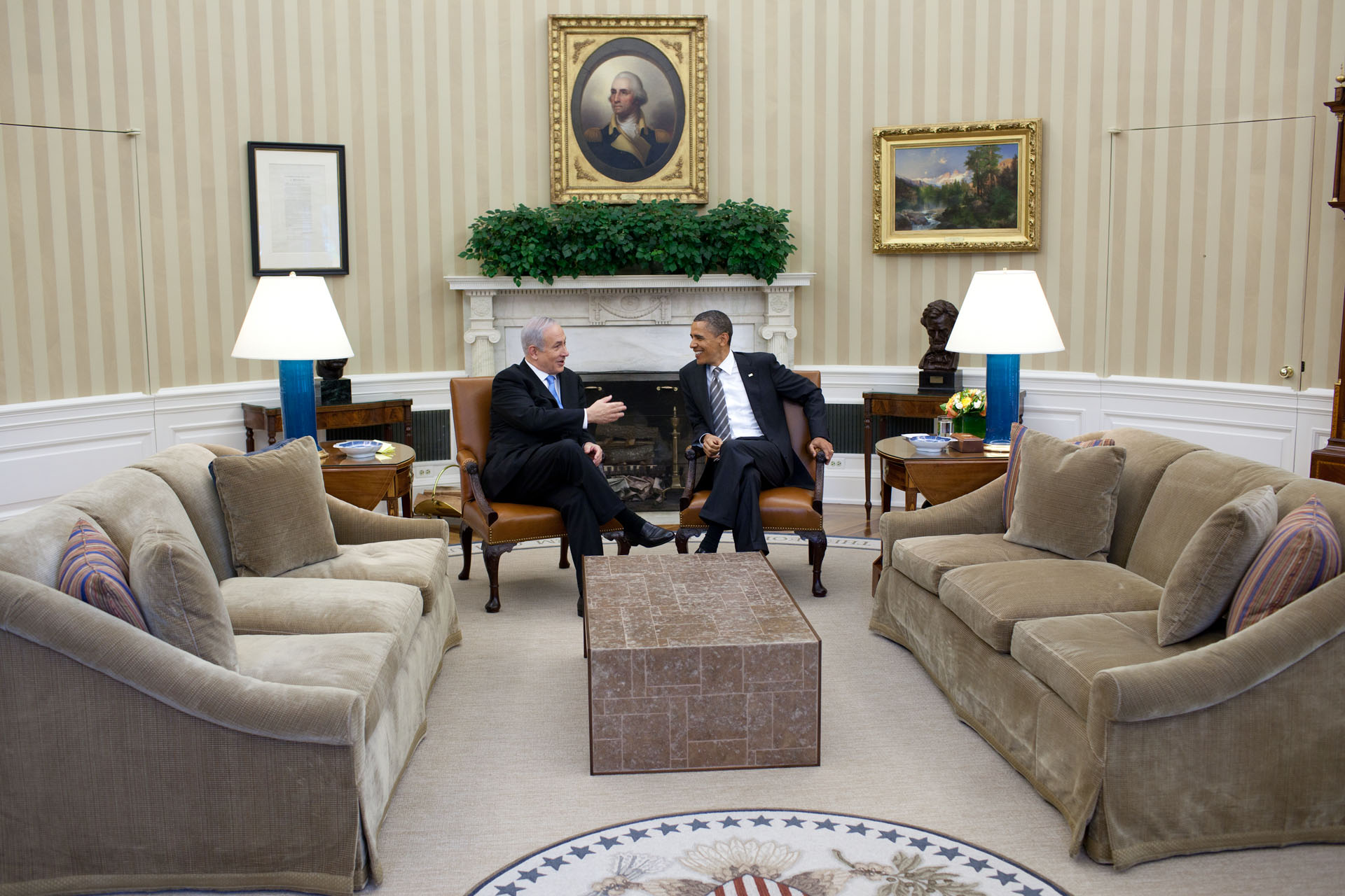 President Barack Obama Meets with Prime Minister Benjamin Netanyahu of Israel