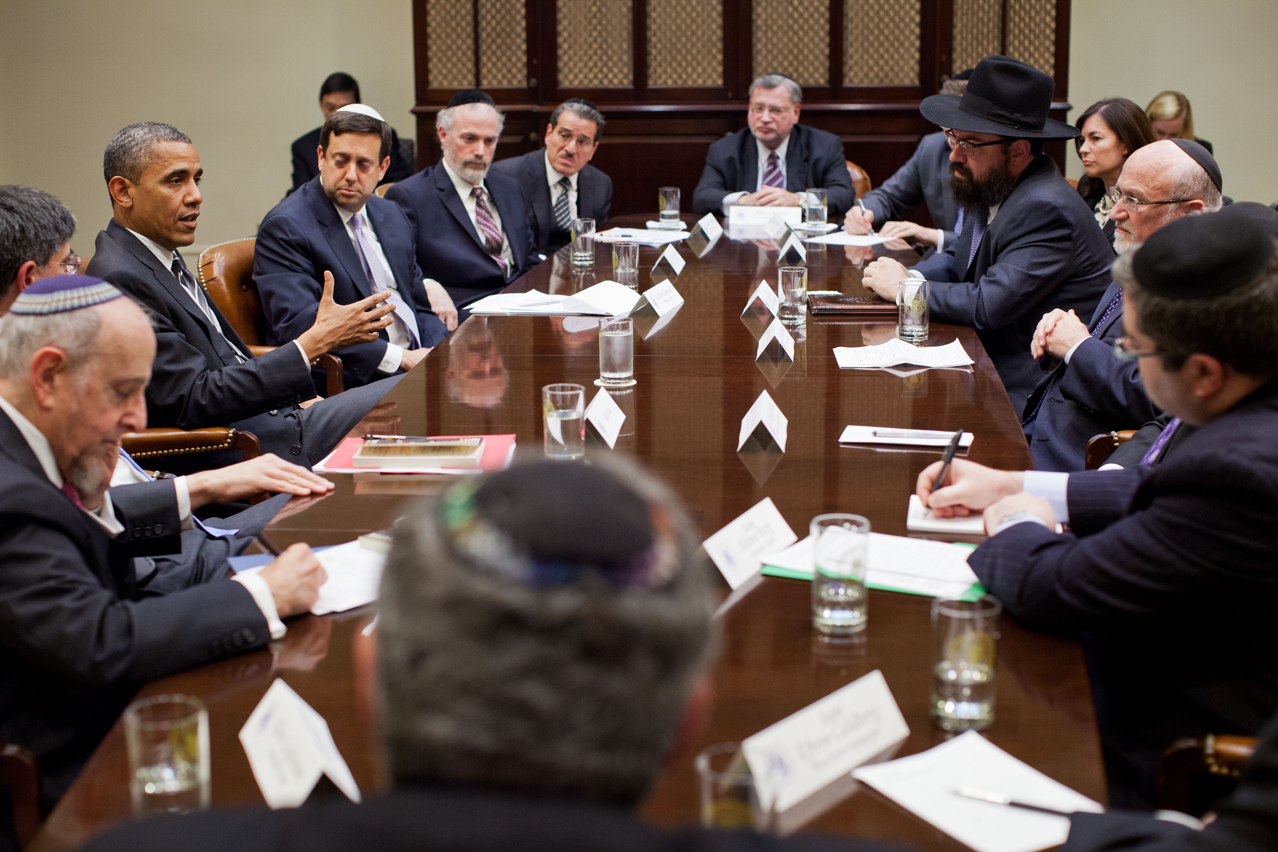 President Barack Obama with Orthodox Jewish leaders 