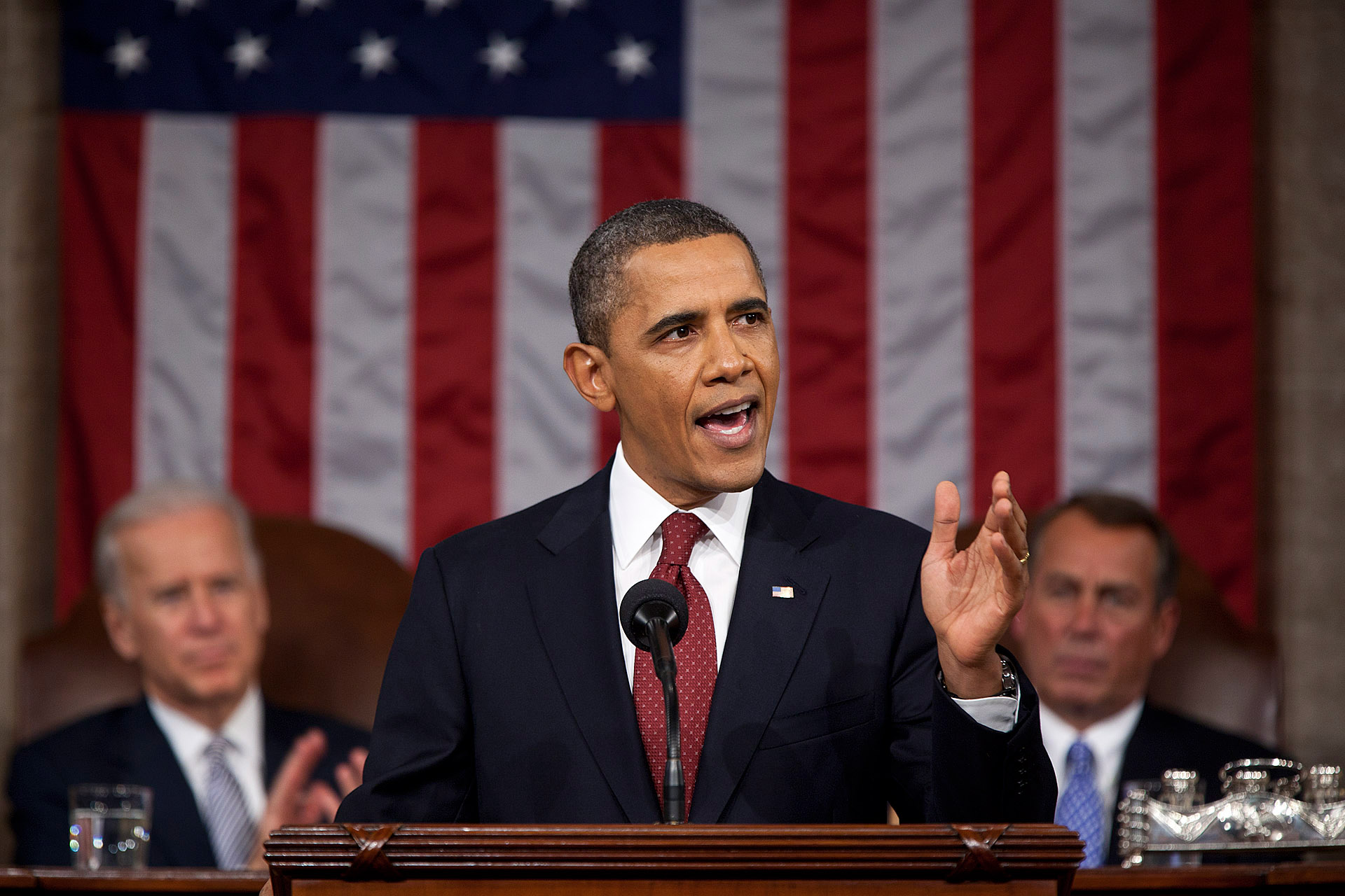 President Barack Obama Delivers The State Of The Union Address In The House Chamber
